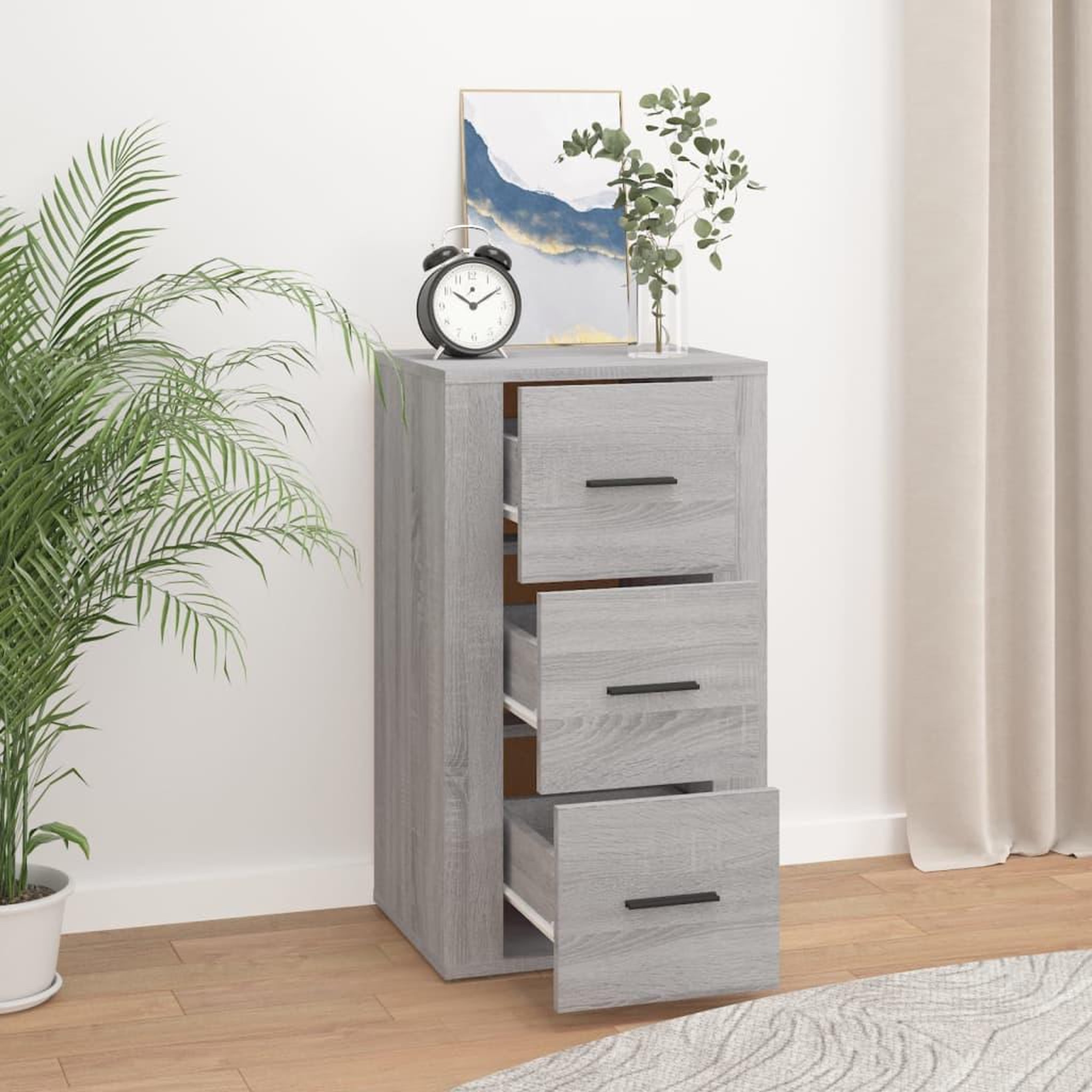 Voir la diapositive 3 : VIDAXL Buffet Sonoma gris 40x33x70 cm Bois d'ingenierie