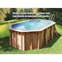 Voir la diapositive 2 : GRE Piscine bois Orange 7,55 x 4,56 x 1,46 m - Gré