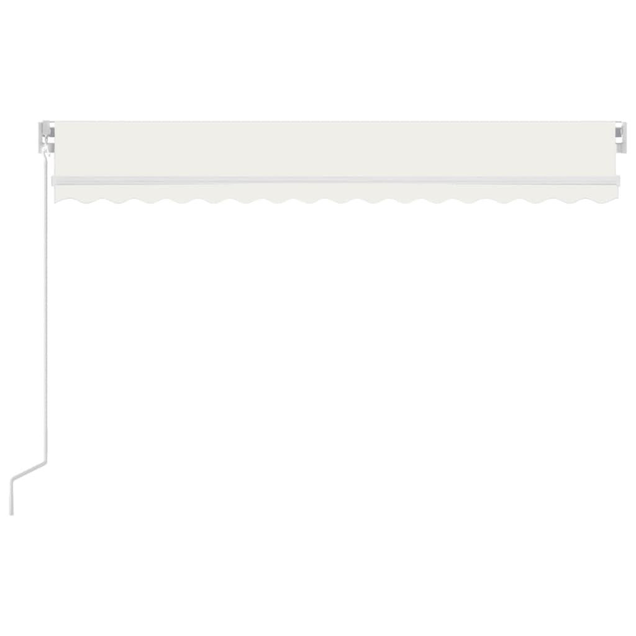 Voir la diapositive 4 : VIDAXL Auvent manuel retractable avec LED 450x350 cm Creme
