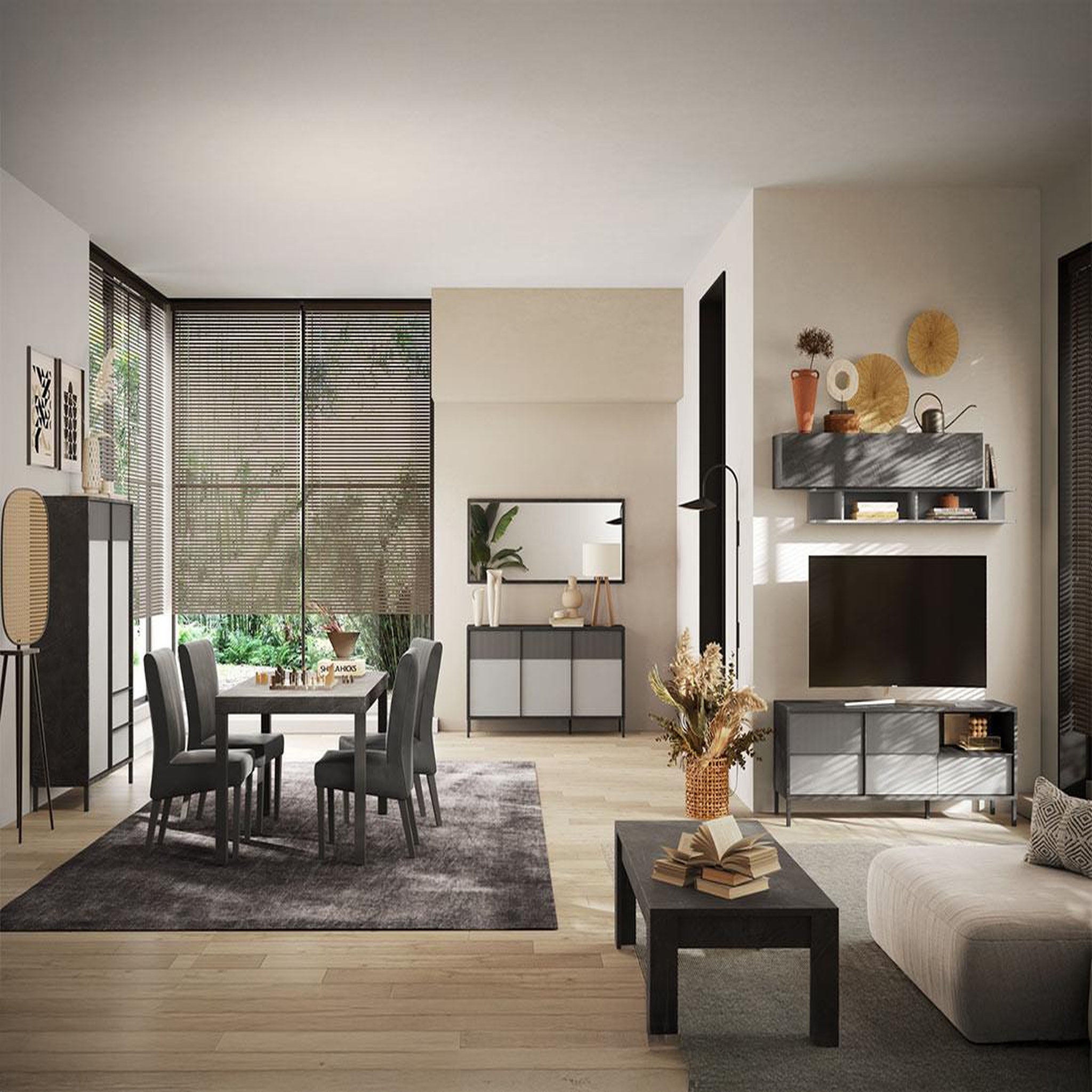 Voir la diapositive 3 : BEST MOBILIER Jules - table à manger - 6 personnes