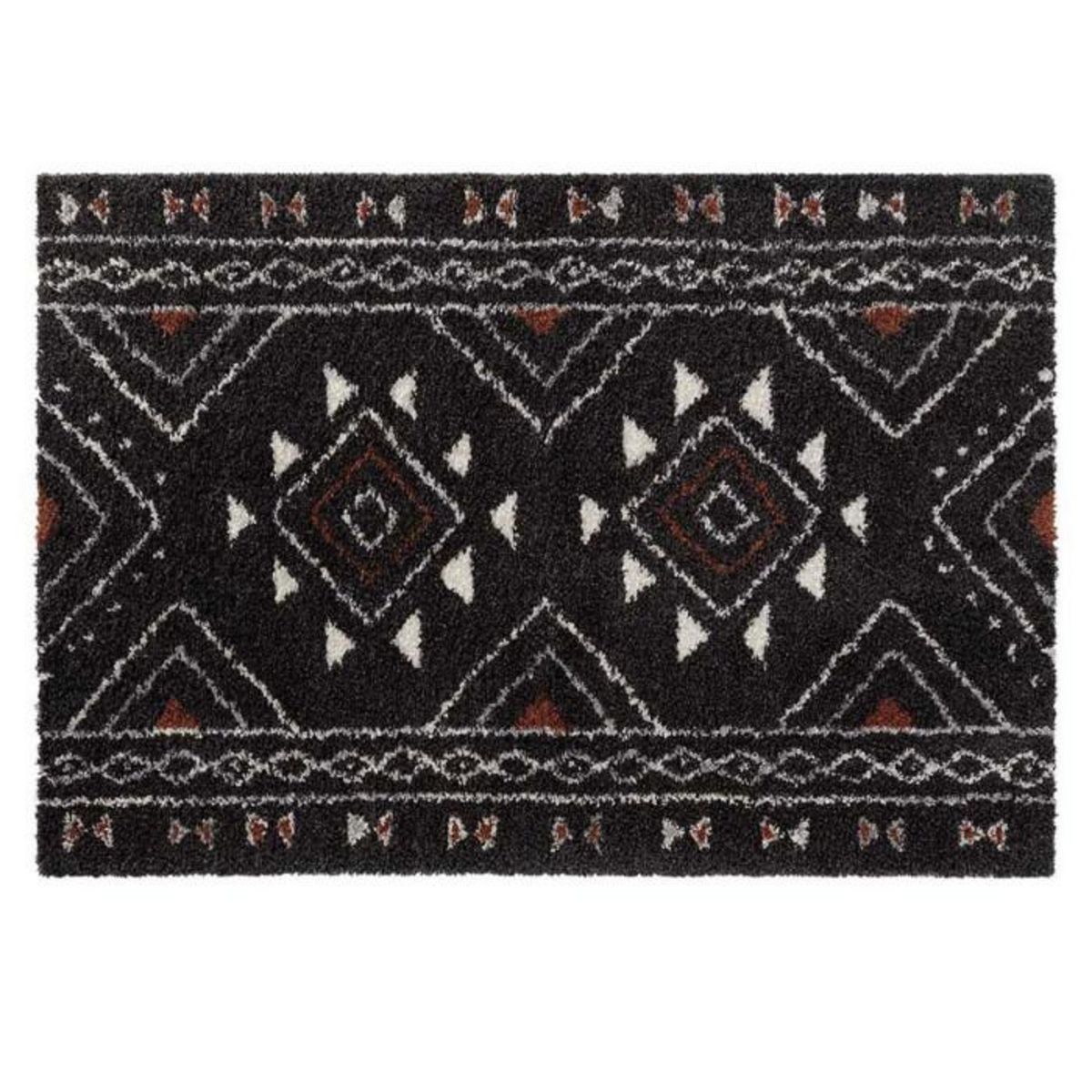 Paris Prix Tapis Déco à Motifs  Saharienne  60x110cm Noir