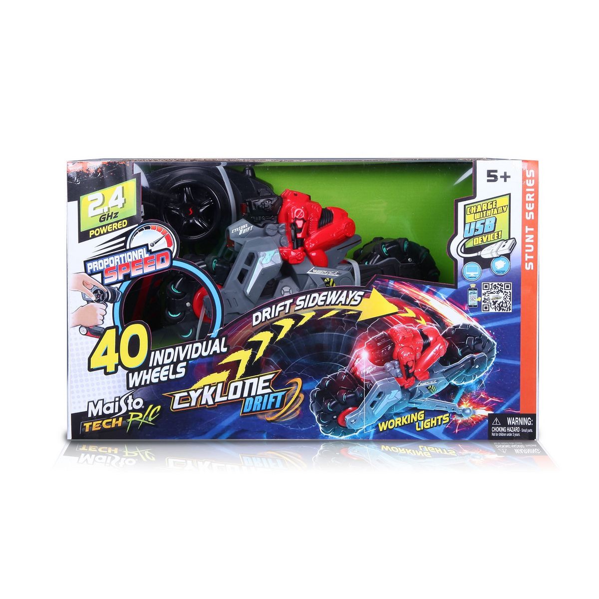 BURAGO Moto cyklone drift avec roues dérapantes 2.4 GHz