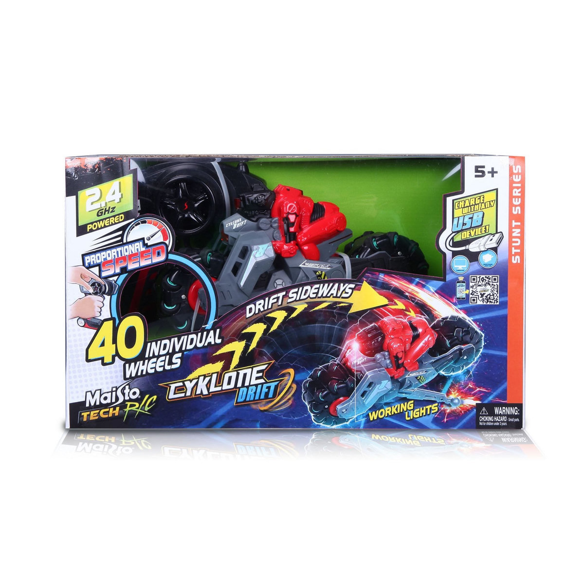 BURAGO Moto cyklone drift avec roues dérapantes 2.4 GHz