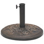 Voir la diapositive 3 : VIDAXL Socle de parasol Resine Rond Bronze 9 kg