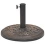 Voir la diapositive 3 : VIDAXL Socle de parasol Resine Rond Bronze 9 kg