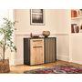 Voir la diapositive 1 : BEST MOBILIER Varna - buffet bas - bois et noir - 110 cm