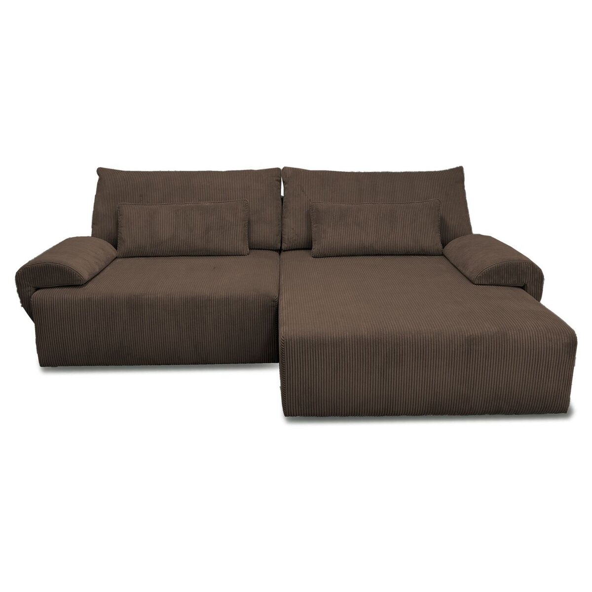 Canapé d'angle convertible réversible 5 places en velour côtelé BILLY