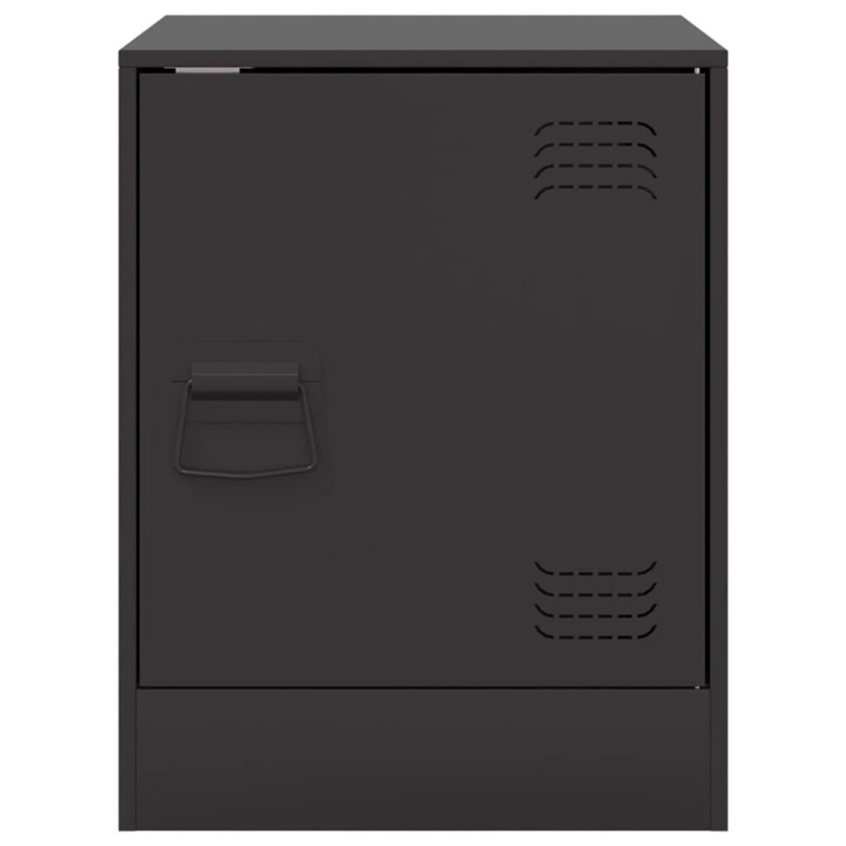 VIDAXL Tables de chevet 2 pcs noir 34,5x39x44 cm acier