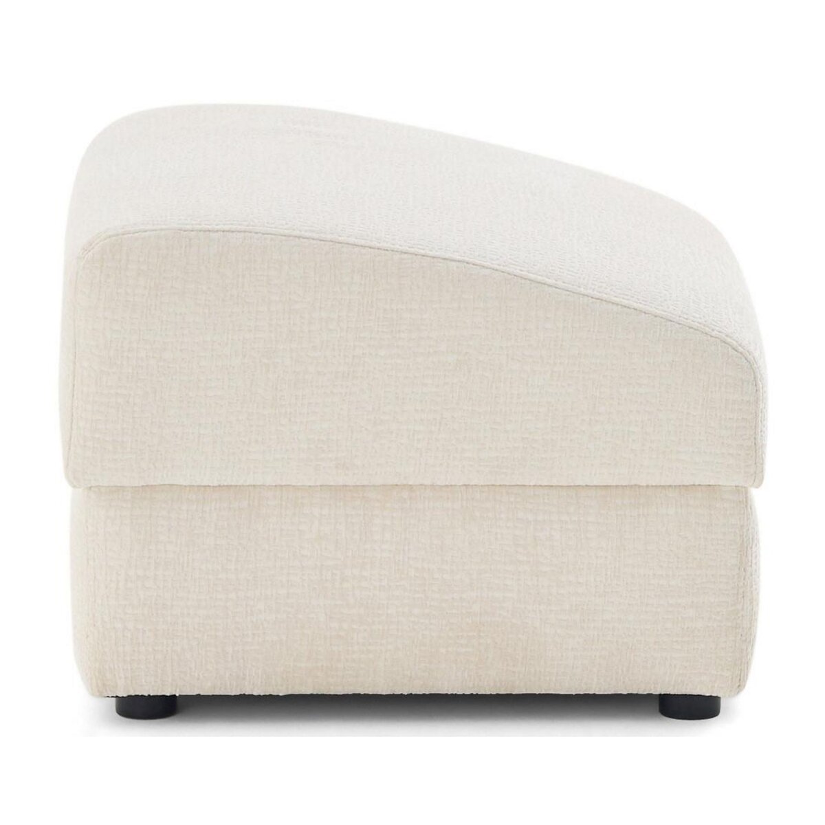 LISA DESIGN Bastille - pouf en tissu velours relief