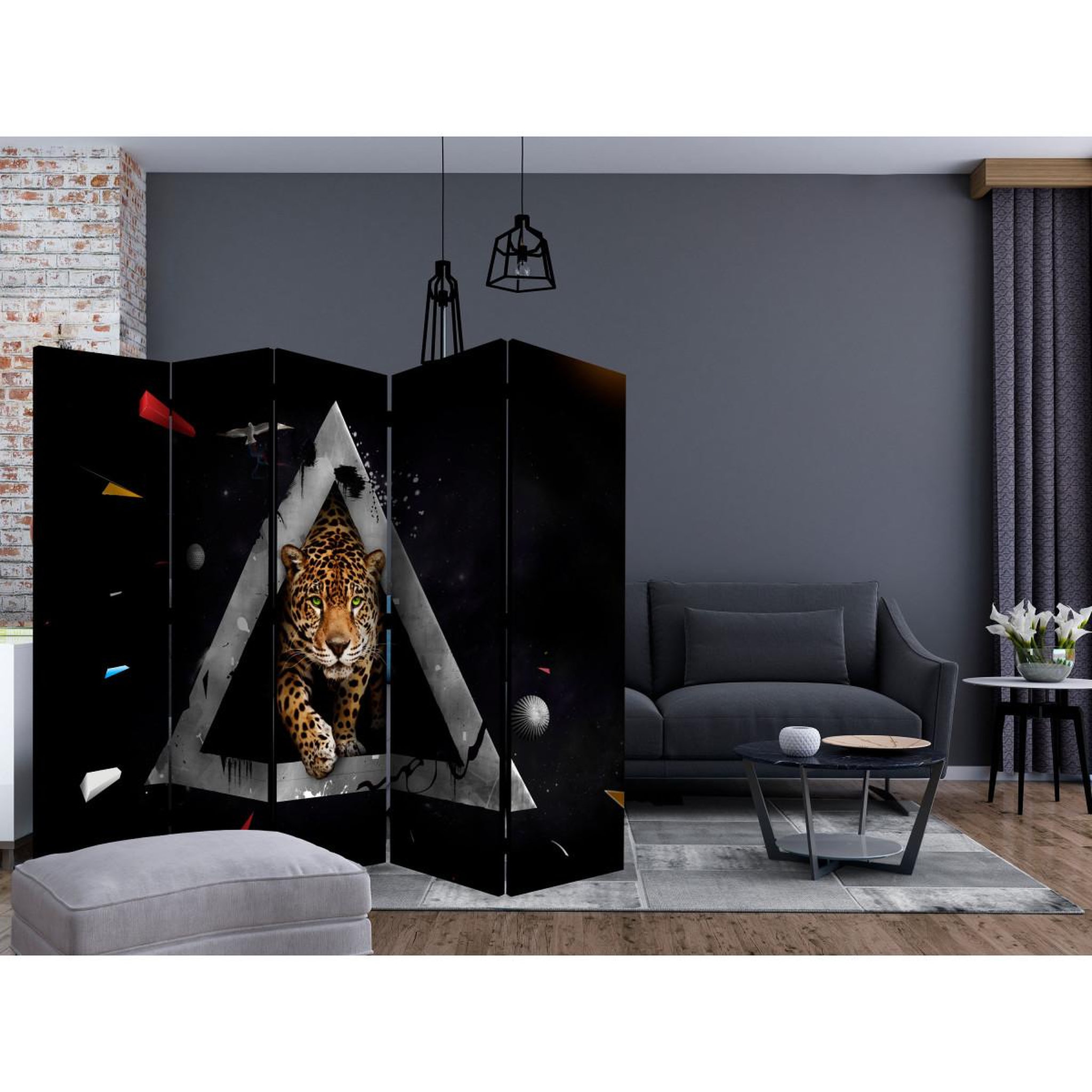 Voir la diapositive 2 : Paris Prix Paravent 5 volets  wild vision of the future  172x225cm