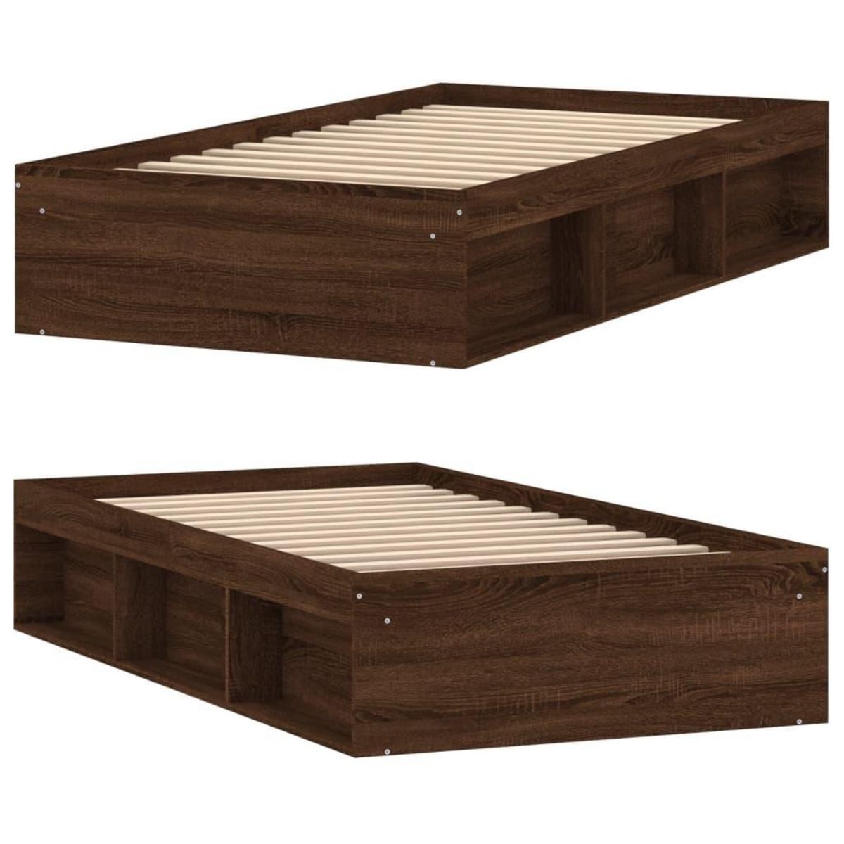 VIDAXL Cadre de lit sans matelas chene marron 100x200 cm