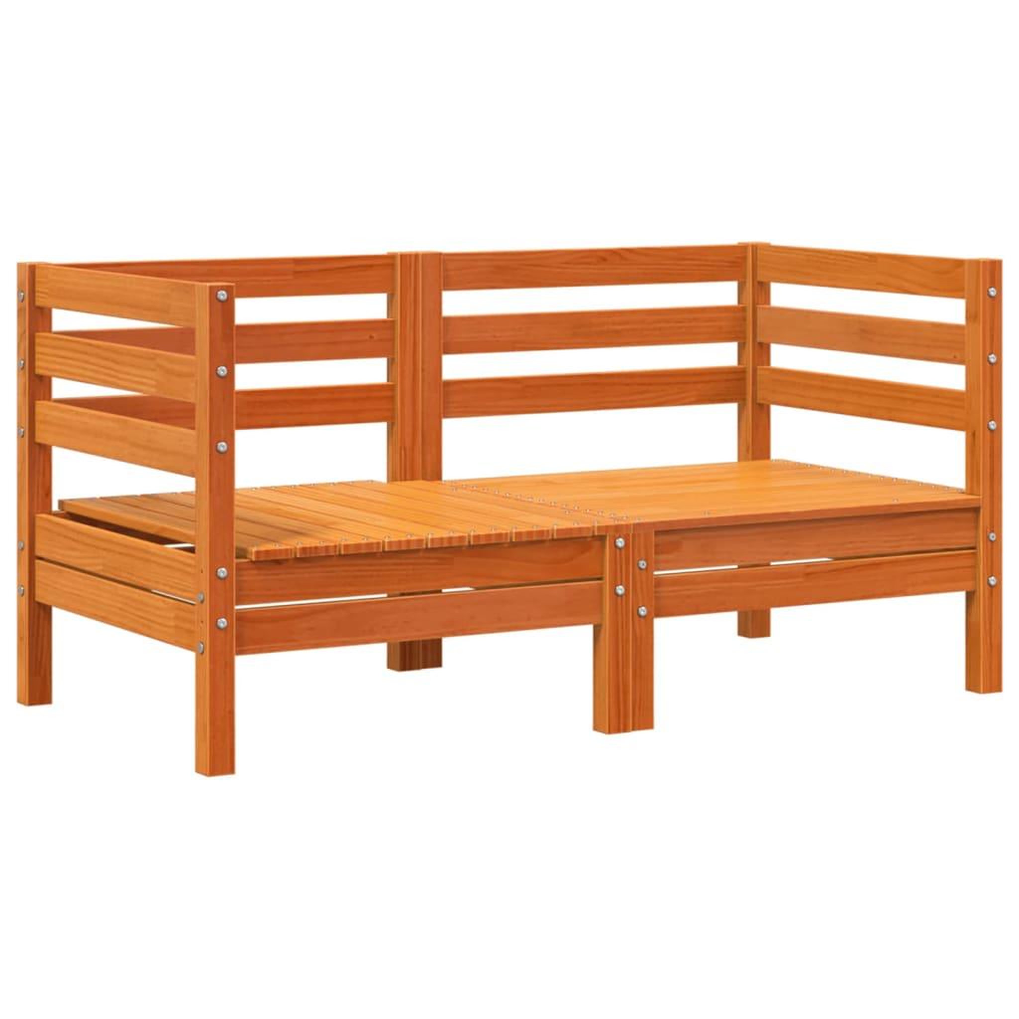 Voir la diapositive 2 : VIDAXL Canapes d'angle de jardin 2 pcs cire marron bois de pin massif