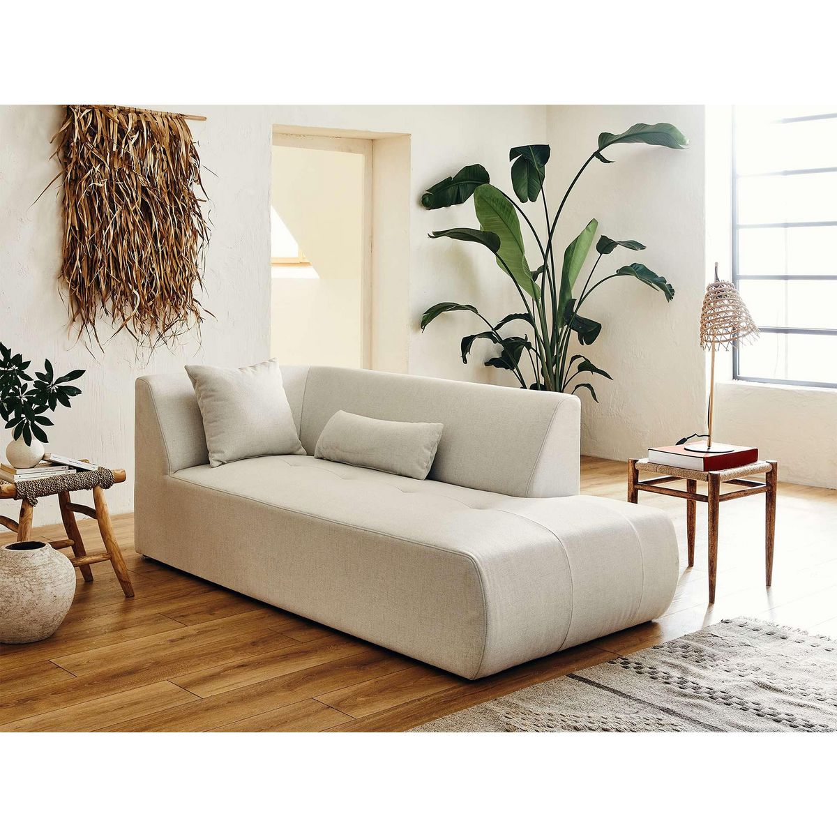 LISA DESIGN Onyx - canapé modulable d'angle droit 5 places - en tissu