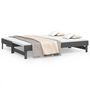Voir la diapositive 2 : VIDAXL Lit coulissant sans matelas gris 2x(80x200)cm