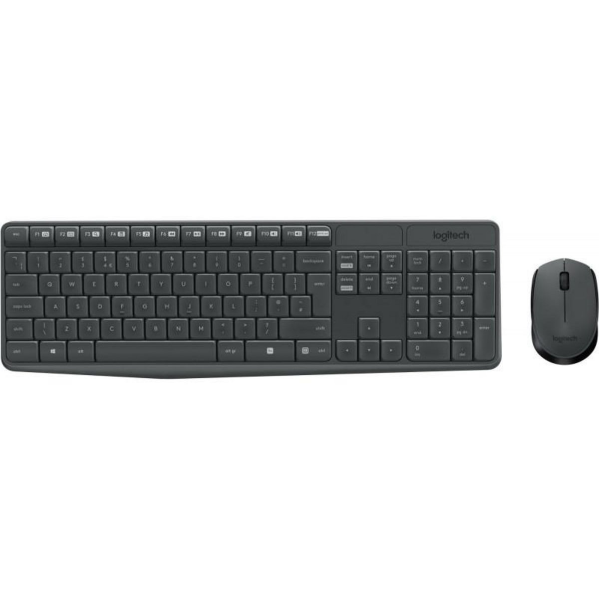 Logitech Clavier + Souris MK235 sans fil silencieux
