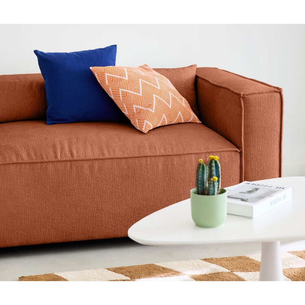 LISA DESIGN Ela - canapé d'angle gauche 4 places - en tissu velours relief