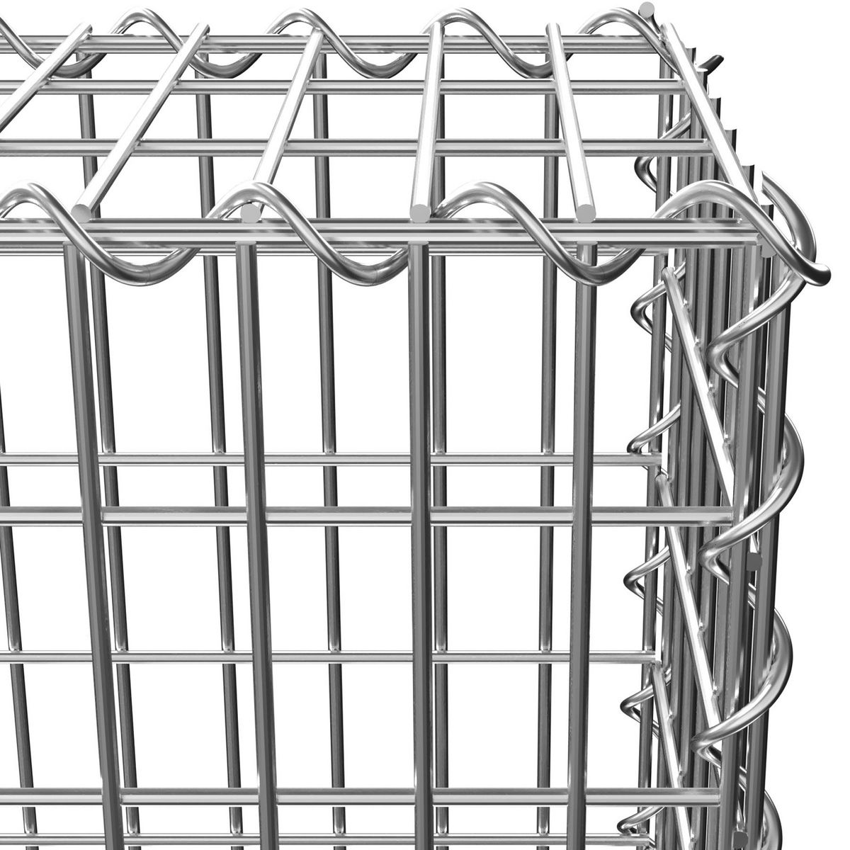 tectake Gabion rectangulaire gris 100 x 30 x 50 cm