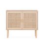 Voir la diapositive 4 : SWEEEK Buffet en décor bois et cannage - Camargue - 2 portes. buffet bas. 80x30x68cm