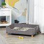 PAWHUT Canapé lit panier pour chien moderne avec coussin doux et lavable, pieds en bois - gris