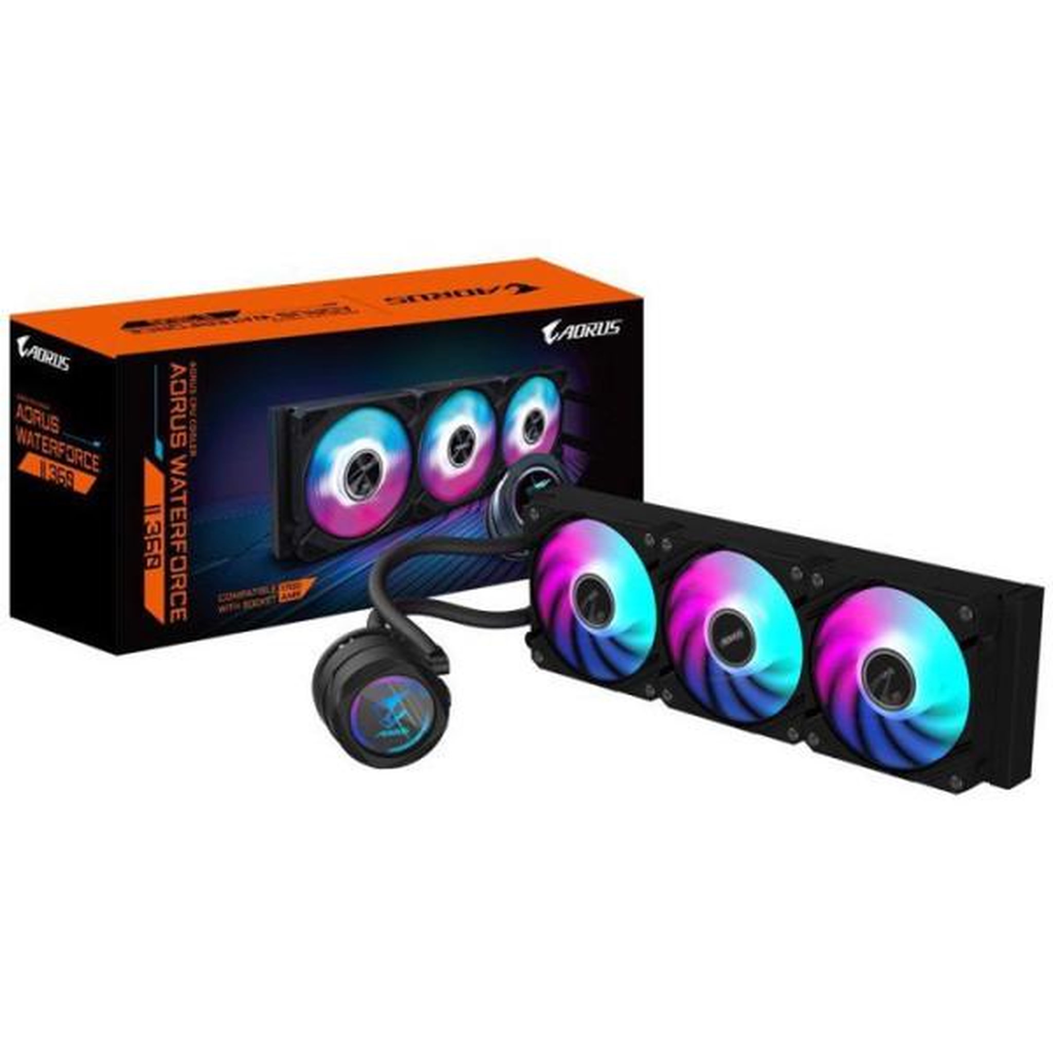 Gigabyte GIGABYTE - AORUS WATERFORCE II 360 - Refroidisseur liquide - 3 ventilateurs 120 mm