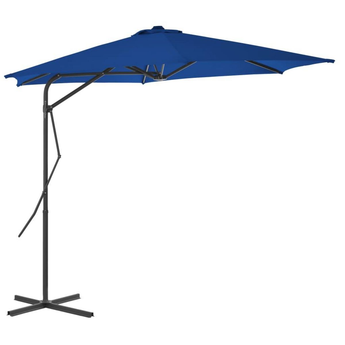 VIDAXL Parasol de jardin avec mat en acier bleu 300x230 cm