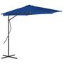 Voir la diapositive 2 : VIDAXL Parasol de jardin avec mat en acier bleu 300x230 cm