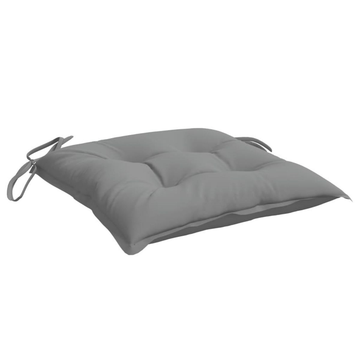 VIDAXL Coussins de chaise lot de 4 gris 40x40x7 cm tissu oxford