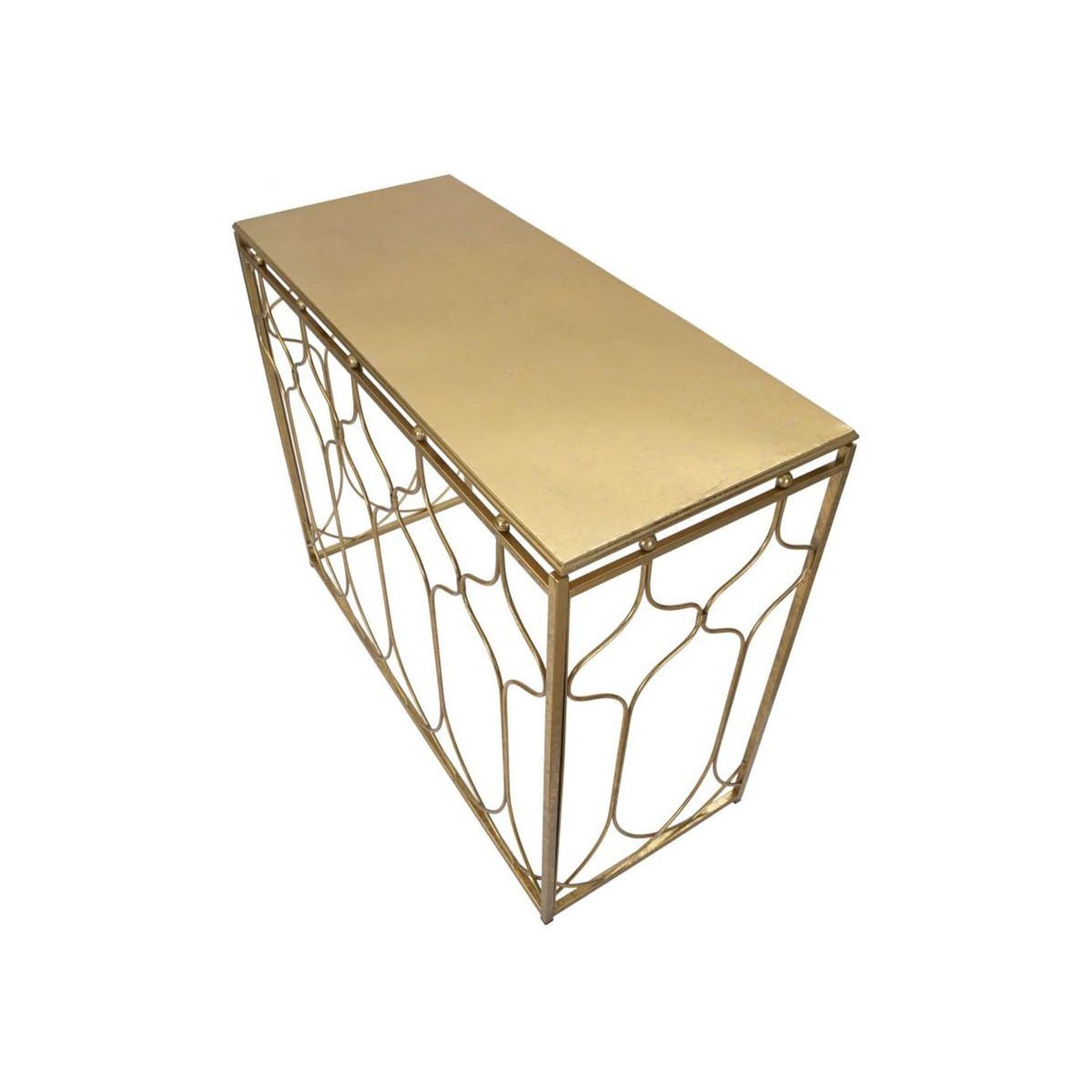 Paris Prix Console Design en Métal  Orient  96cm Or