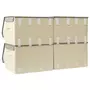 VIDAXL Boîtes de rangement empilables avec couvercle 4 pcs Tissu