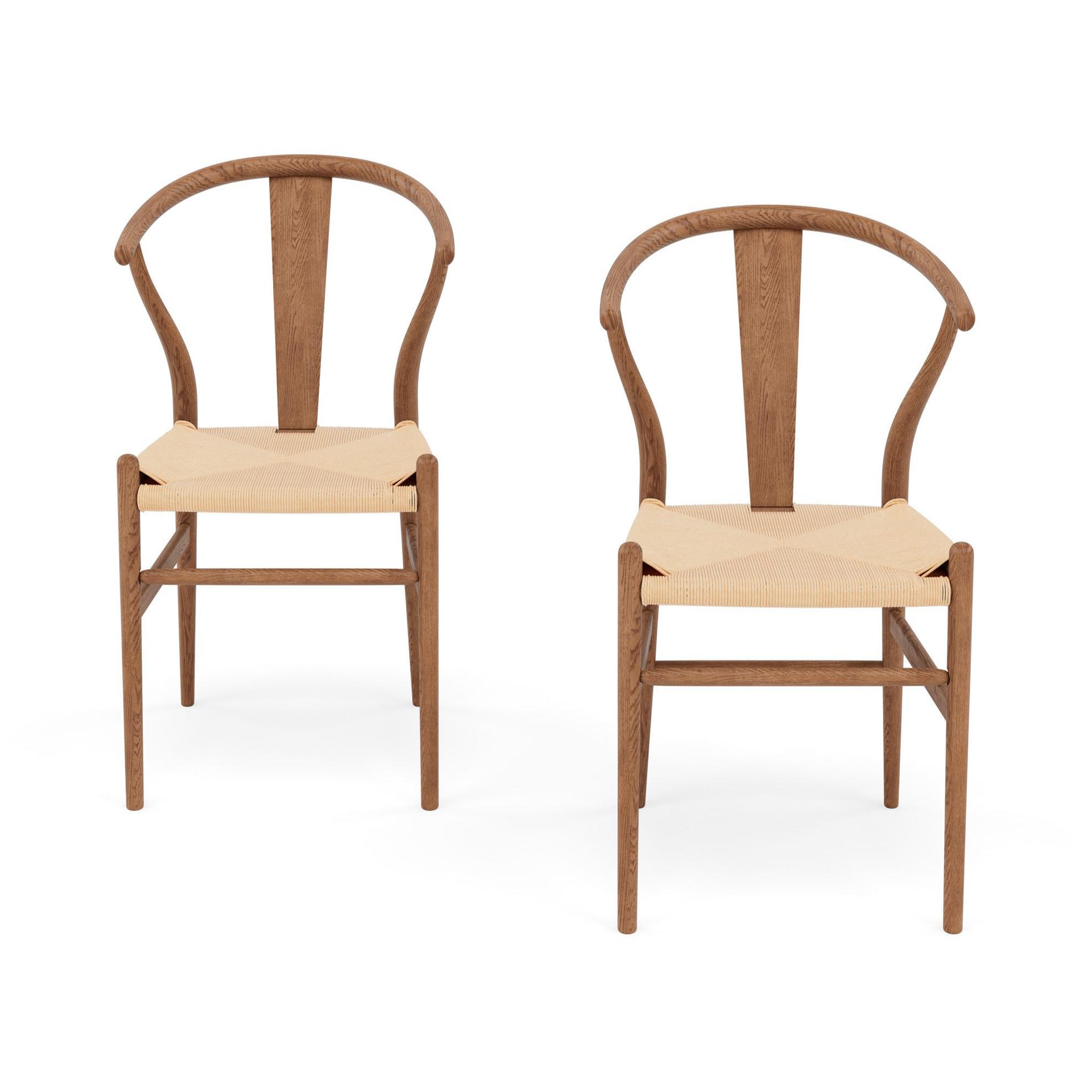Voir la diapositive 1 : BEST MOBILIER Bergen - lot de 2 chaises - bois d'hêtre