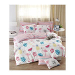 GENERIQUE Parure de lit - 1 housse de couette 220 x 240 cm + 2 taies d'oreiller 60 x 60 cm - 65% coton, 35% polyester - Blanc