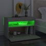 Voir la diapositive 3 : VIDAXL Tables de chevet avec lumieres LED 2 pcs gris beton 60x35x40 cm