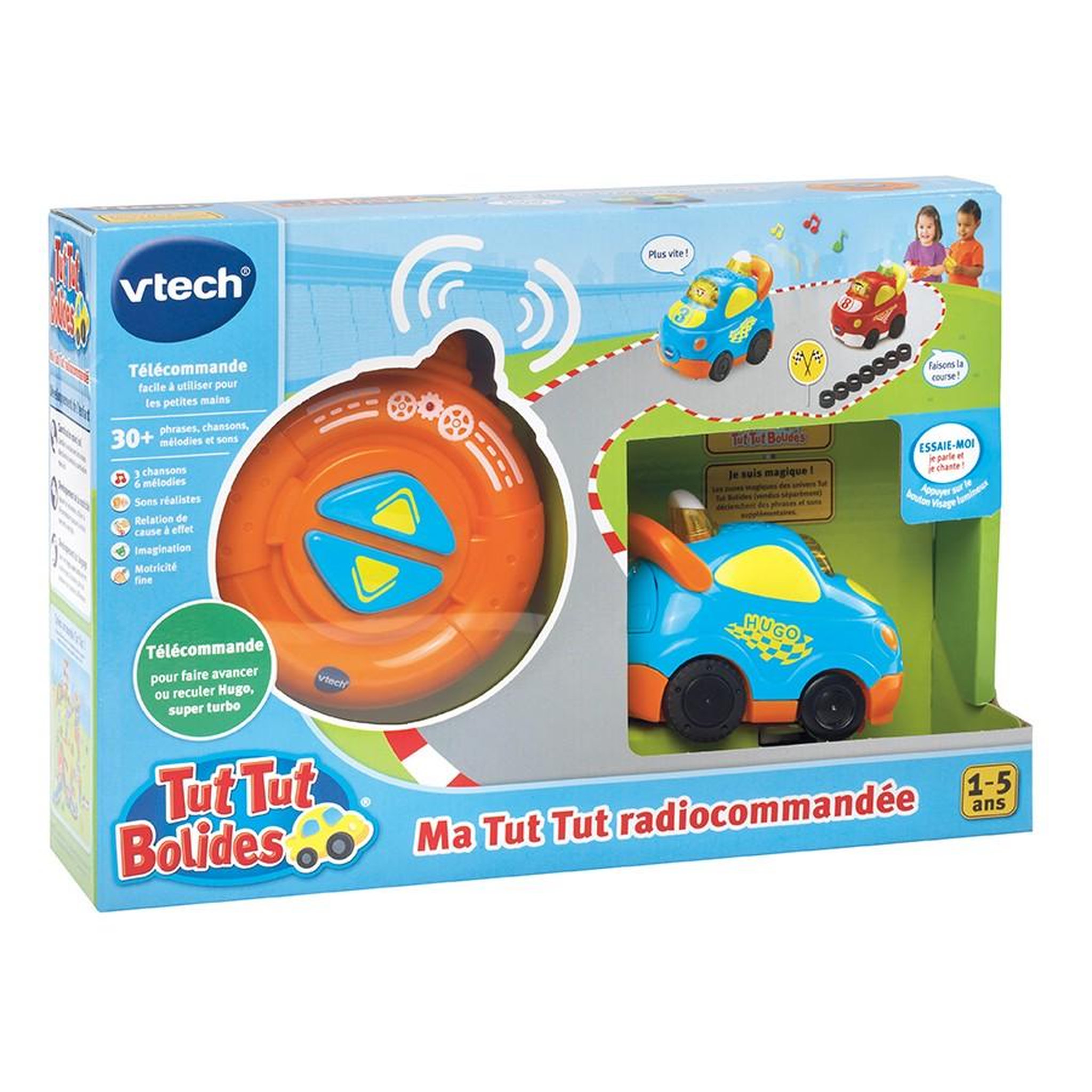 Voir la diapositive 2 : VTECH Ma tut tut télécommandée Hugo, super turbo - Tut Tut Bolides