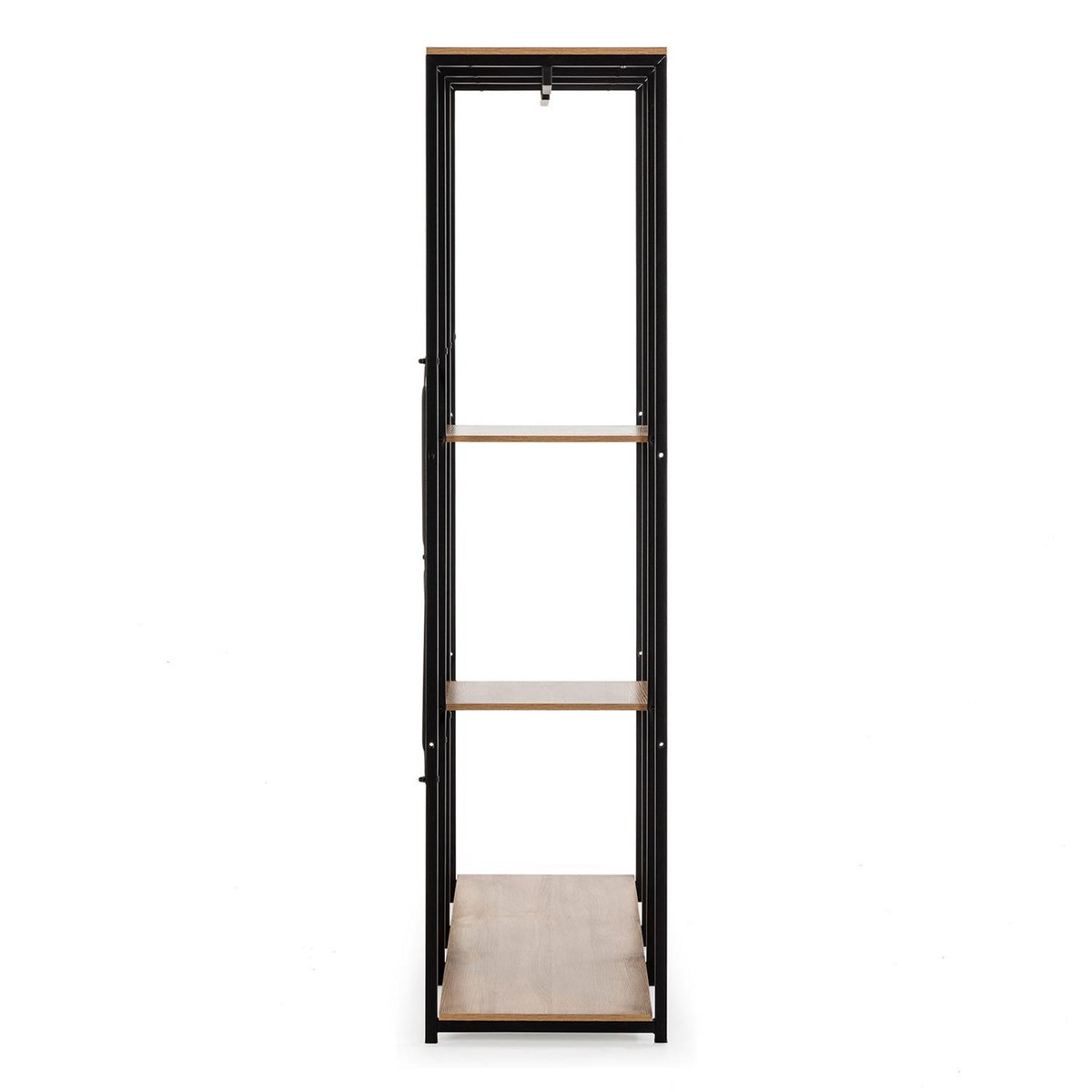 VS VENTA-STOCK Portemanteau Jana 3 étagères 2 barres, couleur chêne/noir