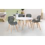Voir la diapositive 1 : Lot de 4 chaises assise PU pieds bois massif NICKY