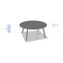 HESPERIDE Table d'appoint ronde Saona Blanc - 70 cm
