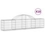 Voir la diapositive 2 : VIDAXL Paniers a gabions arques 18 pcs 200x30x40/60 cm Fer galvanise