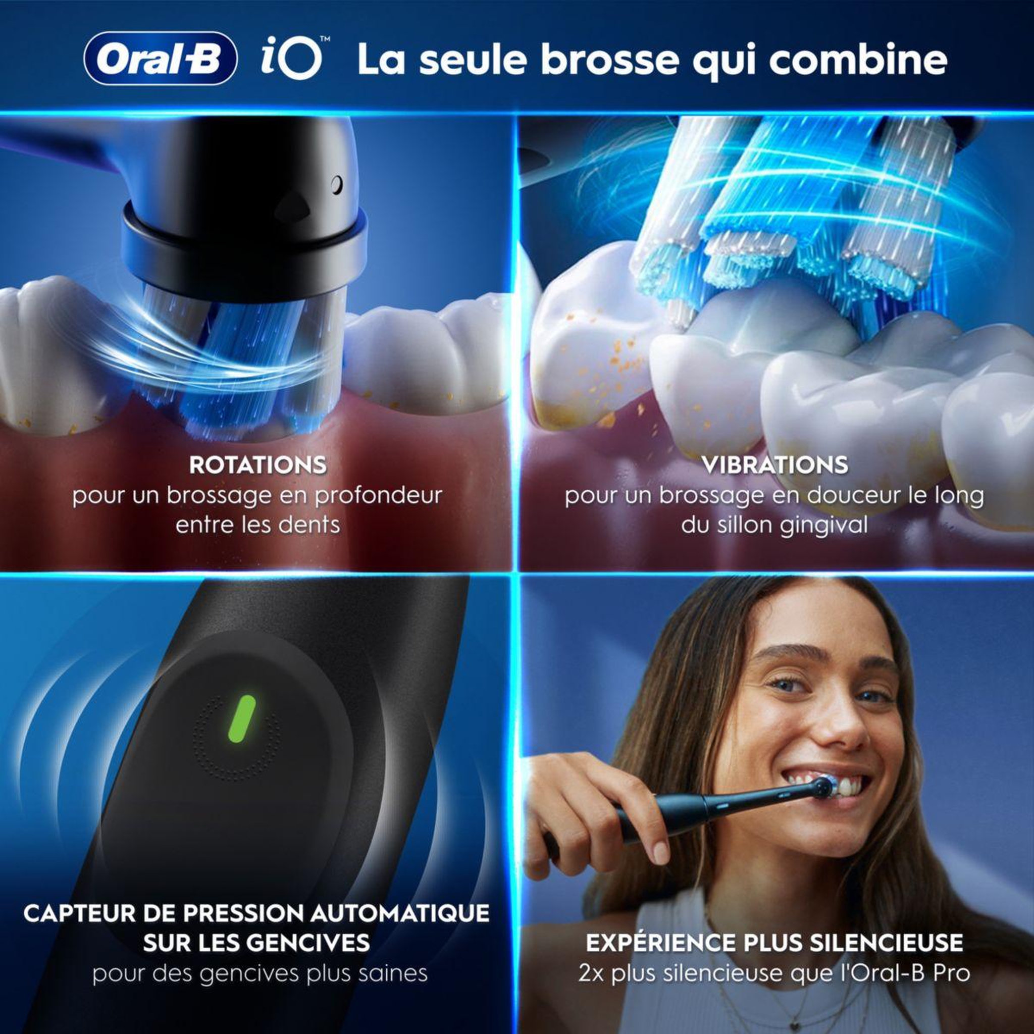 Voir la diapositive 4 : ORAL B Brosse à dents électrique io2 duo noir et rose