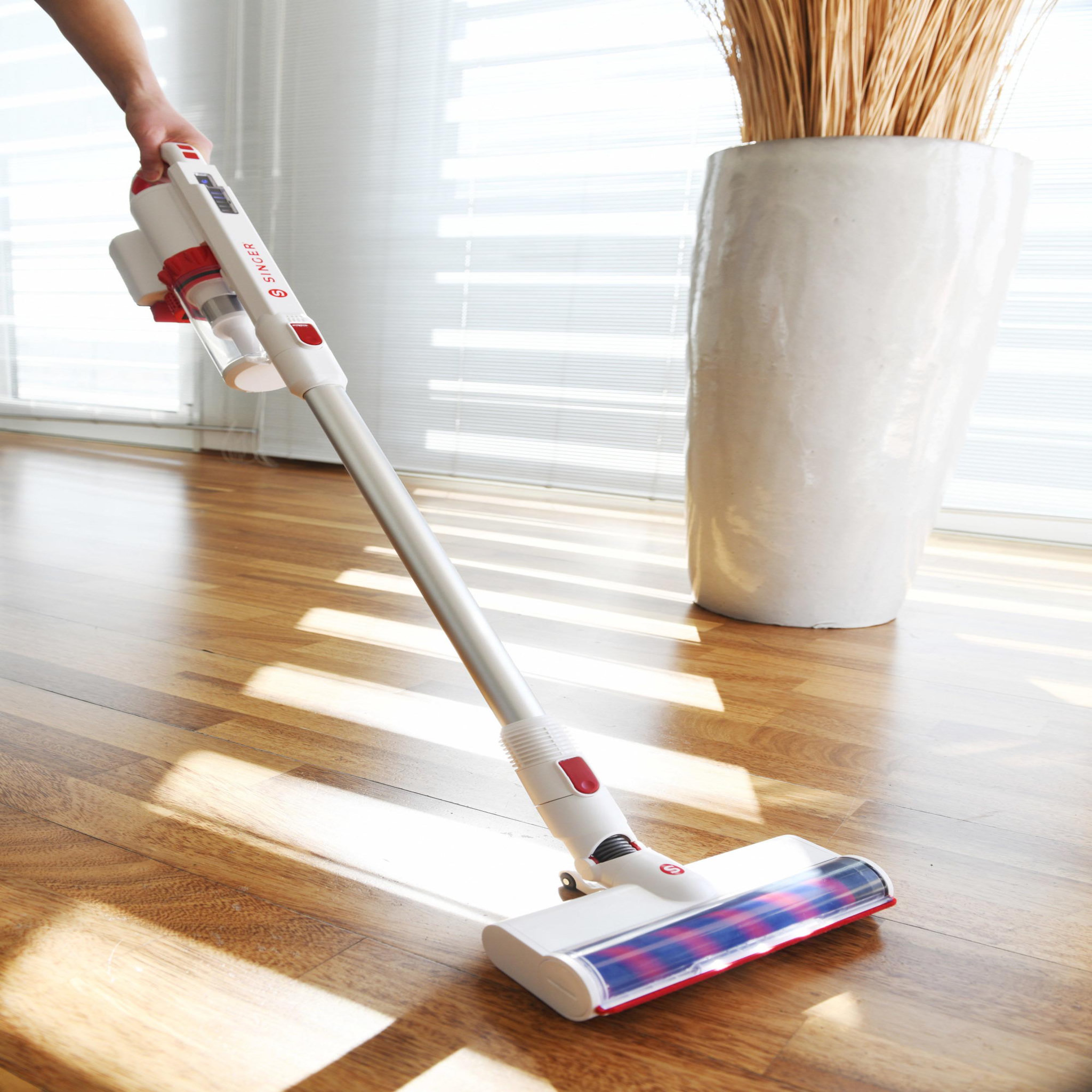 Voir la diapositive 5 : Singer Sonic Aspirateur Balai Sans Fil, 3 en 1, Multifonction, Silencieux, Cyclonique, à Main, Sans Sac