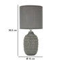 Voir la diapositive 6 : Paris Prix Lampe à Poser en Céramique  Points  30cm Gris