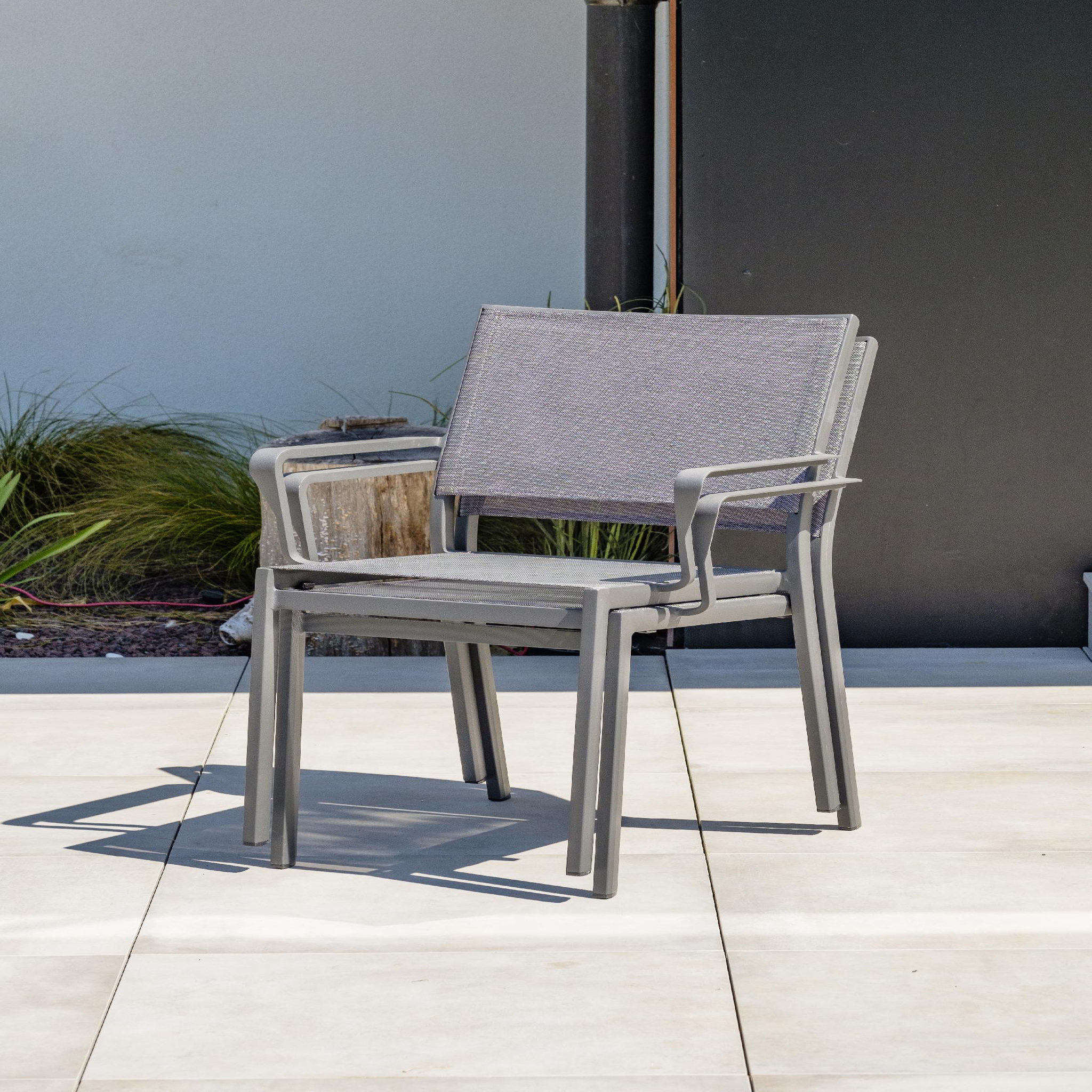 Voir la diapositive 4 : DCB GARDEN Ensemble repas de jardin en aluminium  (8 places)