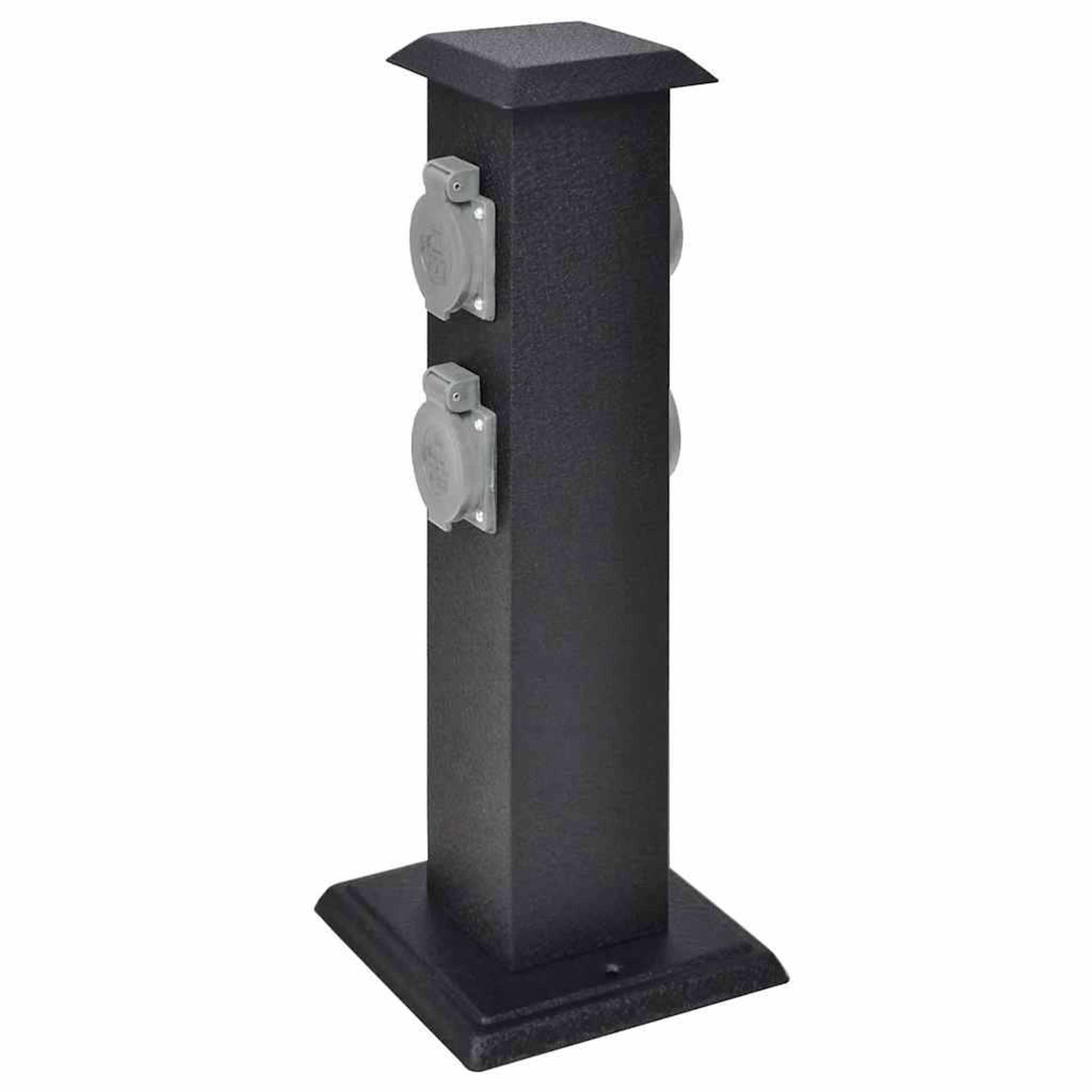 Voir la diapositive 3 : VIDAXL Pilier de prise de jardin noir