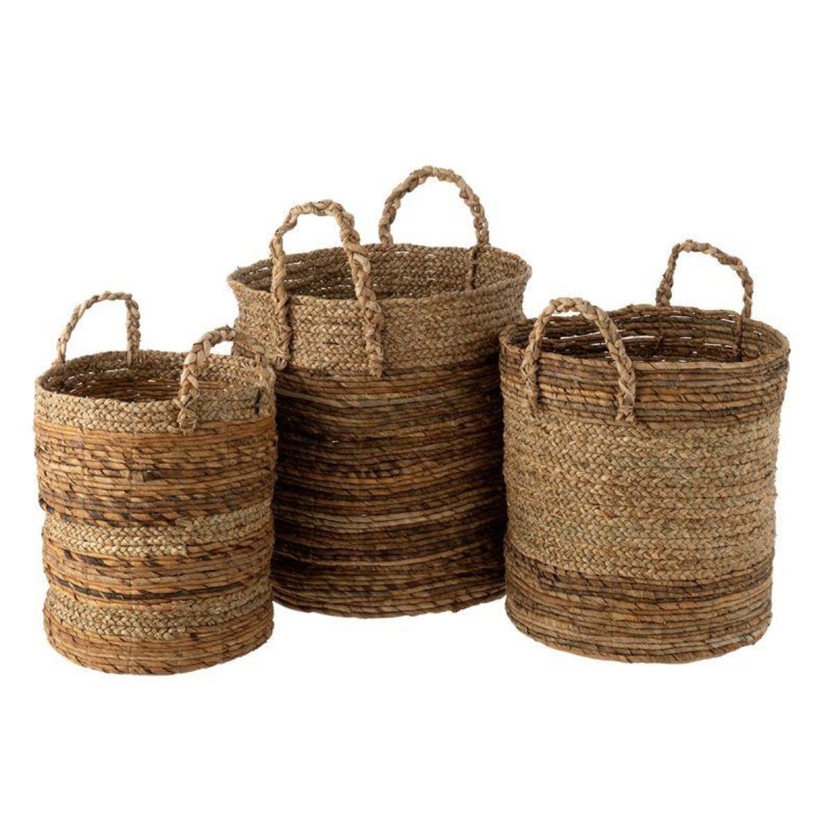 Paris Prix Lot de 3 Paniers de Rangement  Lucie  58cm Naturel