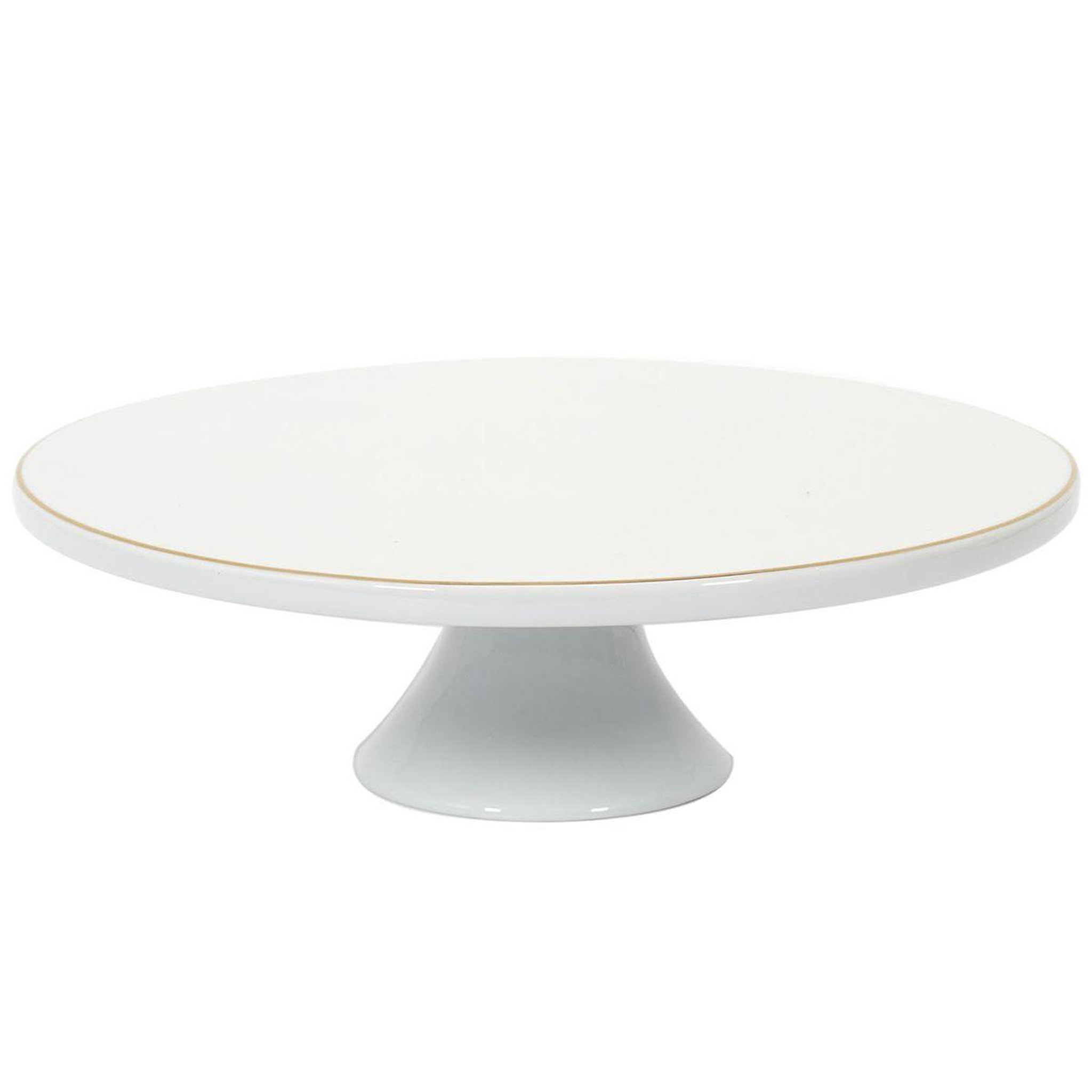 The Home Deco Factory Support à gâteau design  liseré  31cm blanc & or