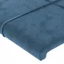 VIDAXL Tete de lit avec oreilles Bleu fonce 103x23x118/128 cm Velours