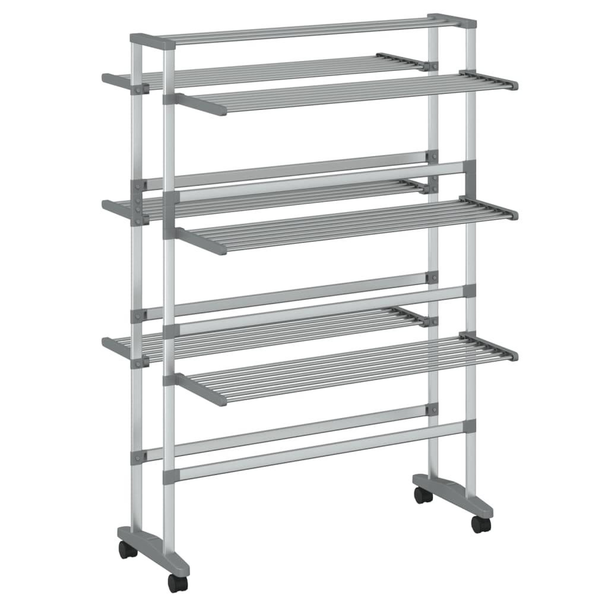 Voir la diapositive 2 : VIDAXL Sechoir a linge avec roues 89x64x129 cm aluminium