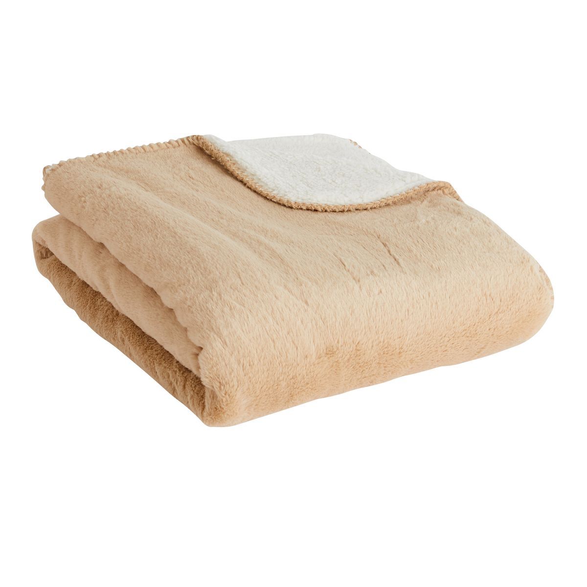 ACTUEL Plaid uni bi-matière en polyester 300g/m² RABBIT