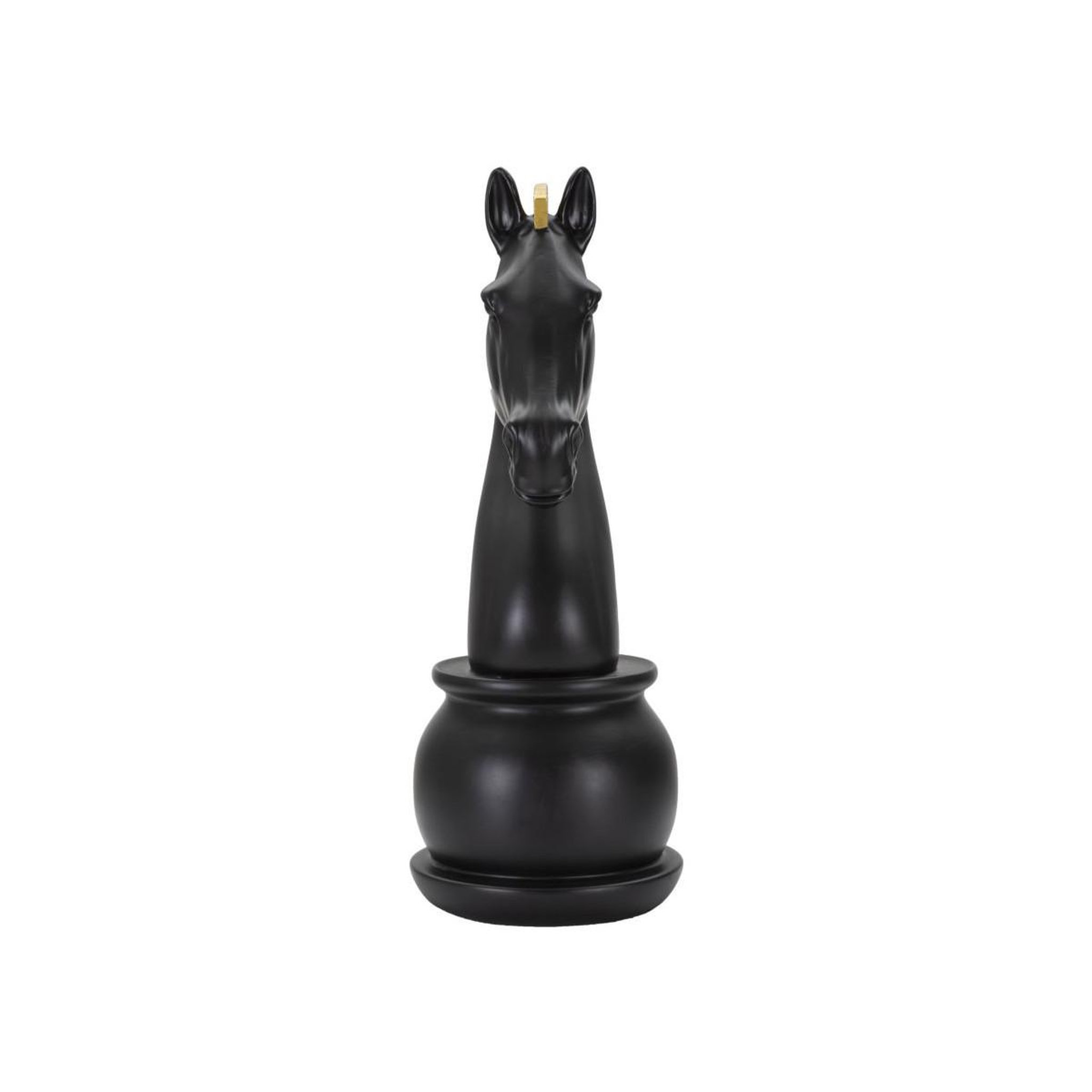 Voir la diapositive 3 : Paris Prix Pièce d'échec déco en résine  cavalier  50cm noir