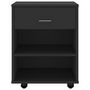 Voir la diapositive 4 : VIDAXL Armoire a roulettes Noir 46x36x59 cm Bois d'ingenierie