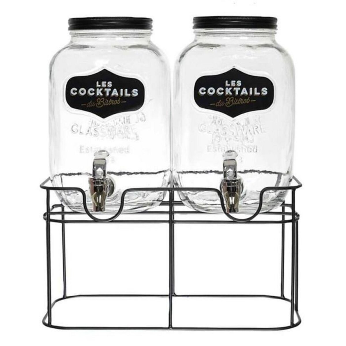 Paris Prix Double Fontaine à Boisson  Bistrot  8L Transparent